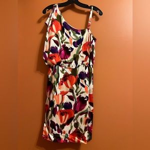 Dressbarn one shoulder floral dress